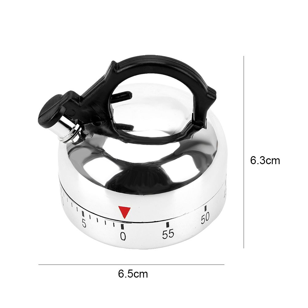 Kettle Shaped Timer Kettle Mechanical Timer 60 Minute Countdown Alarm view 7