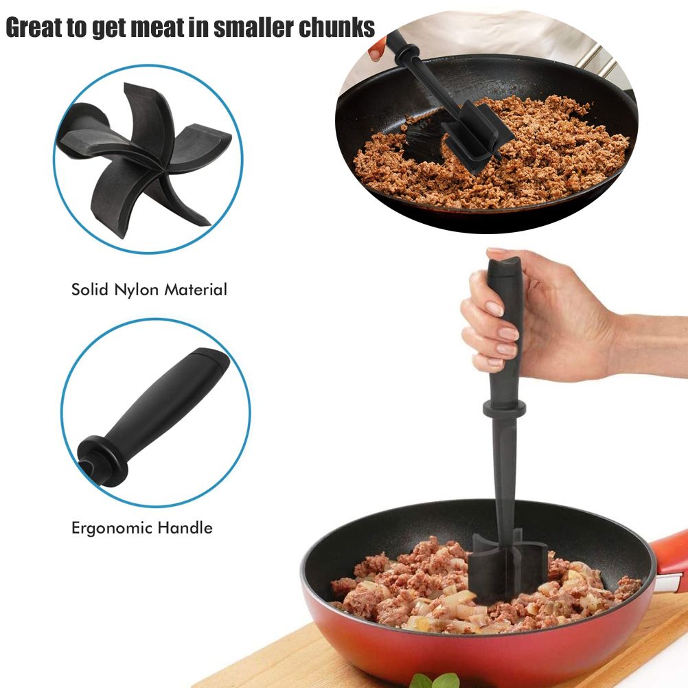 Meat Chopper Multifunctional Ground Beef Masher Ground Beef Turkey Nylon view 3