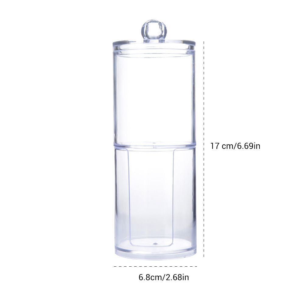 2 in 1 Clear Cotton Pads Cotton Swab Storage Holder Box Transparent Cosmetic view 3