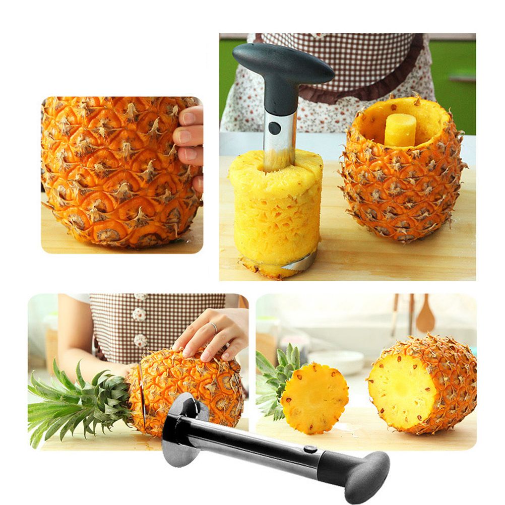 Stainless Steel Pineapple Grater Cutter Kitchen Gadget Fruit Peeler Corer view 3