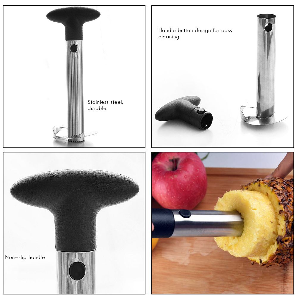Stainless Steel Pineapple Grater Cutter Kitchen Gadget Fruit Peeler Corer view 7
