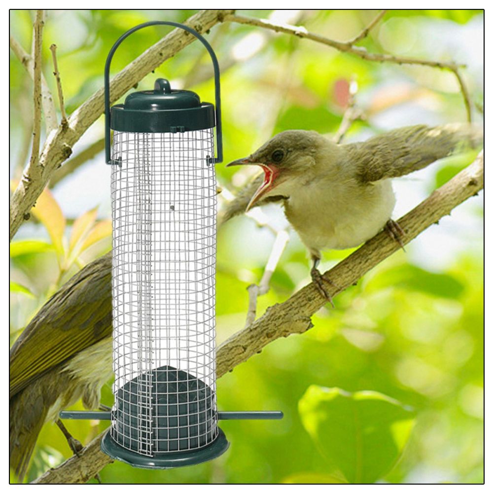 Plastic Bird Feeder Wire Grids Bird Wild Outdoor Garden Hanging Feeder view 5