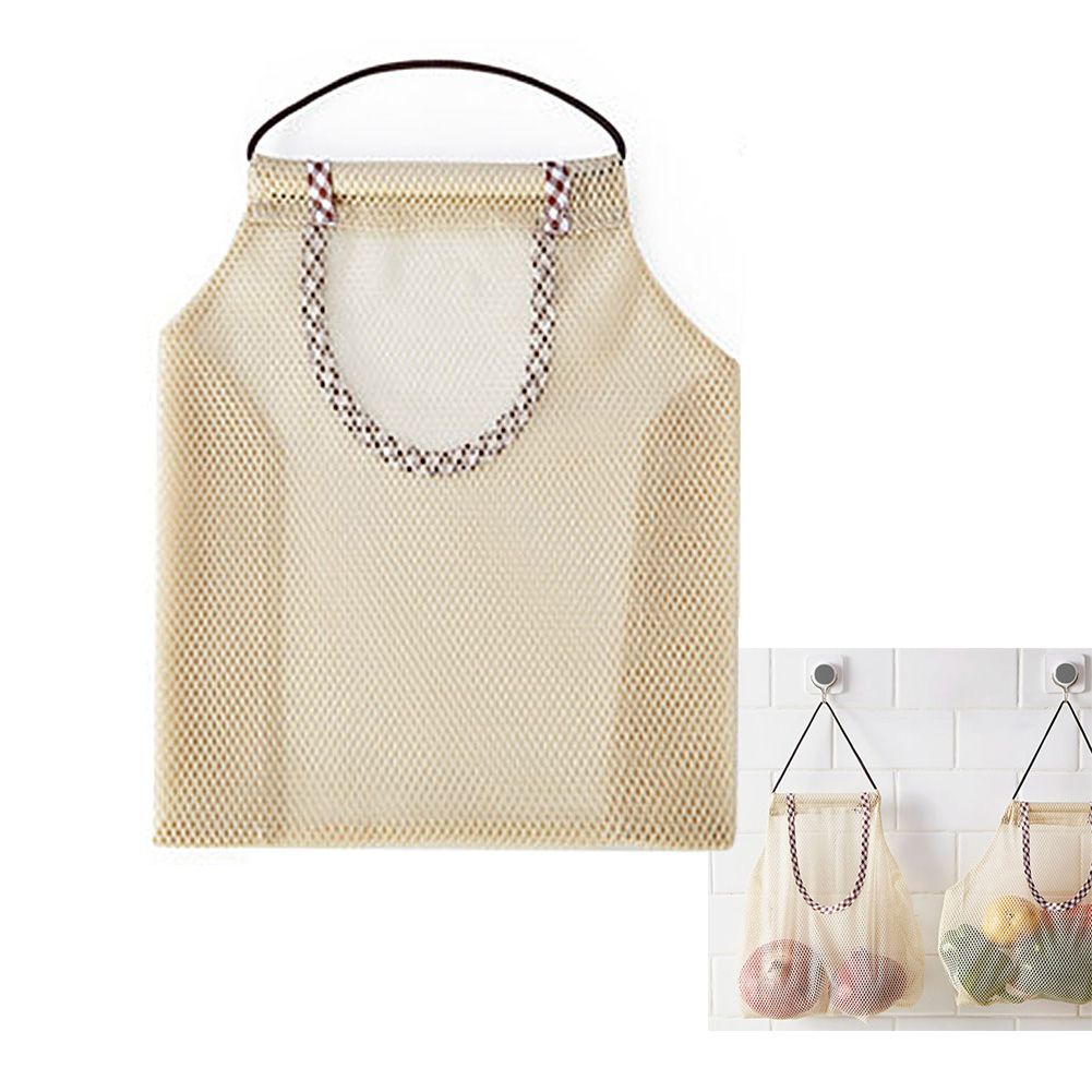 3Pcs Fruit Hanging Mesh Storage Bags for Potatoes Onions Vegetables Reusable view 8
