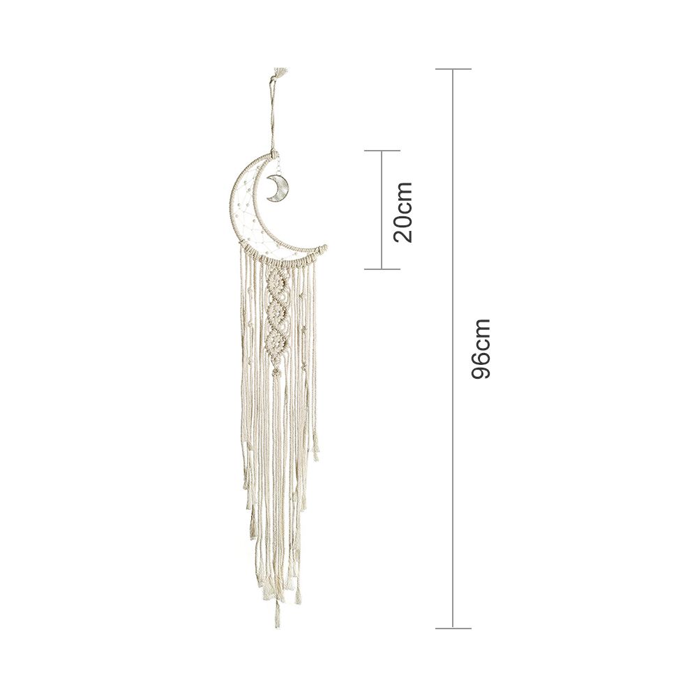 Moon Shaped Dream Catcher Cotton Rope Woven Ornaments Woven Wall Art view 5
