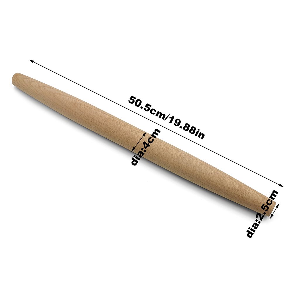 French Rolling Pin for Baking Wood Rolling Pins for Pizza Pasta Pastry Bread view 3