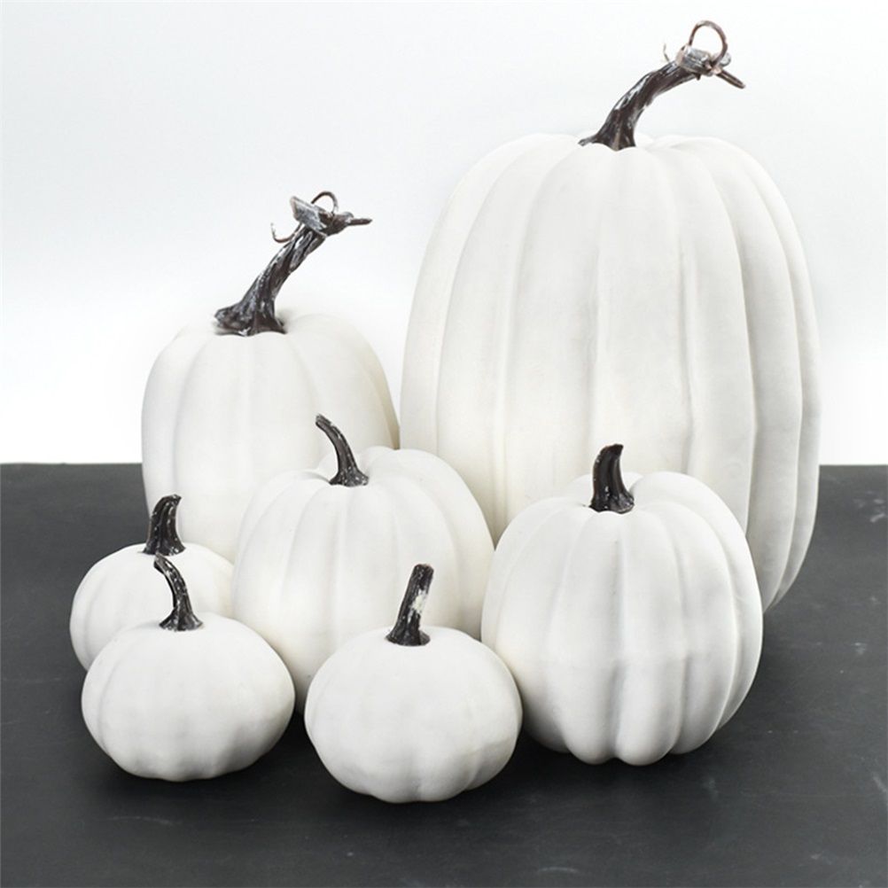 7PCS Simulation Pumpkin Model Artificial Pumpkin Decoration Home Table Decor view 5