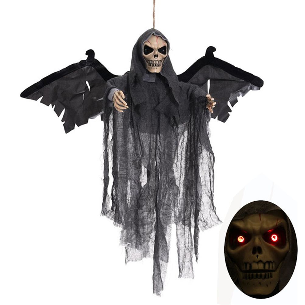 Hanging Bat Ghost Mixed Voice Control Lightening Eyes Screaming Moving Trick