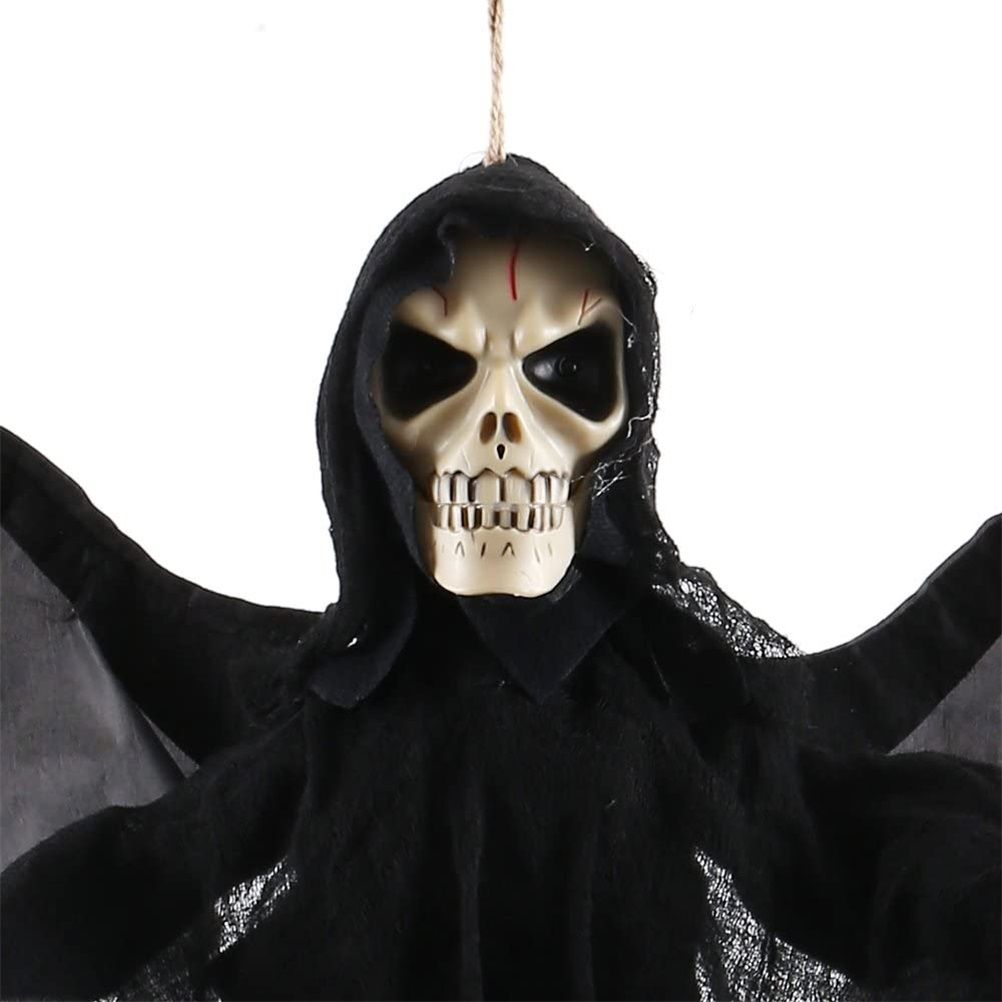 Hanging Bat Ghost Mixed Voice Control Lightening Eyes Screaming Moving Trick view 3