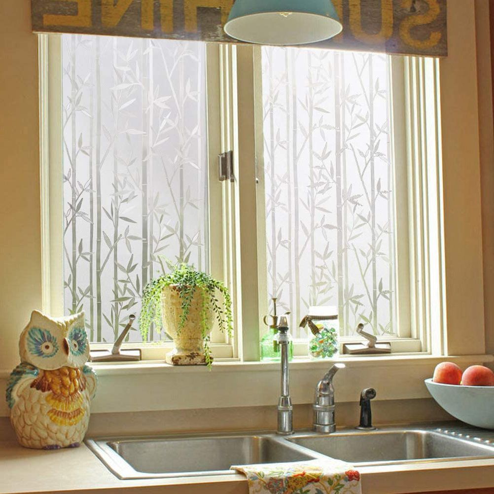 Bamboo Window Film Stained Glass Film Frosted Window Decal Decorative Window view 5