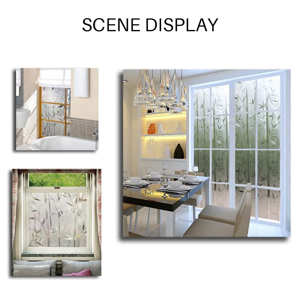 Bamboo Window Film Stained Glass Film Frosted Window Decal Decorative Window view 8