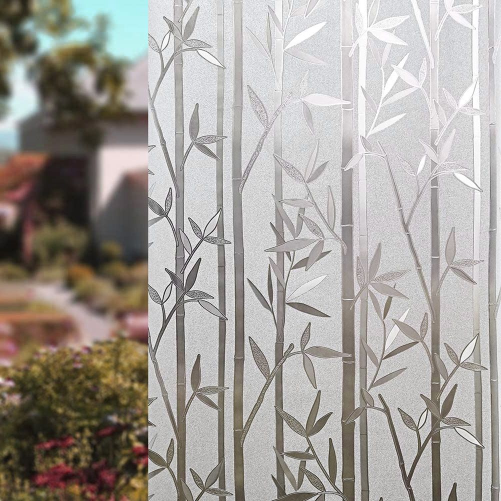 Bamboo Window Film Stained Glass Film Frosted Window Decal Decorative Window view 9