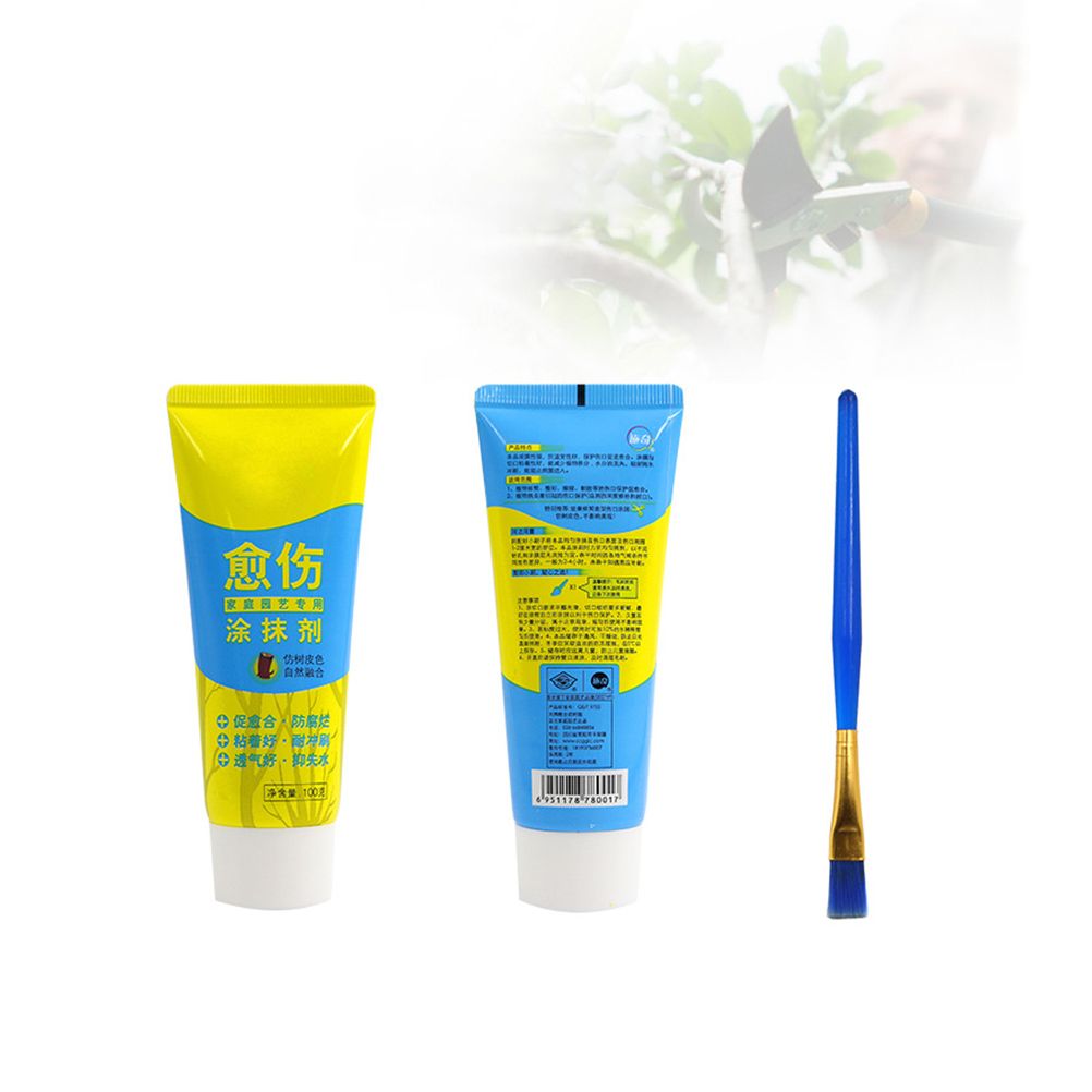 100g Bonsai Grafting Paste Plant Wound Healing Agent with Brush Pruning Paste view 2