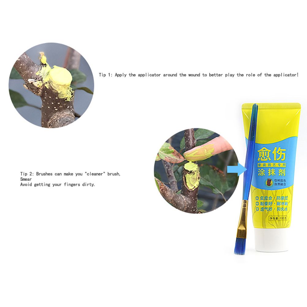100g Bonsai Grafting Paste Plant Wound Healing Agent with Brush Pruning Paste view 6