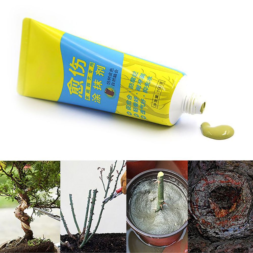100g Bonsai Grafting Paste Plant Wound Healing Agent with Brush Pruning Paste view 7