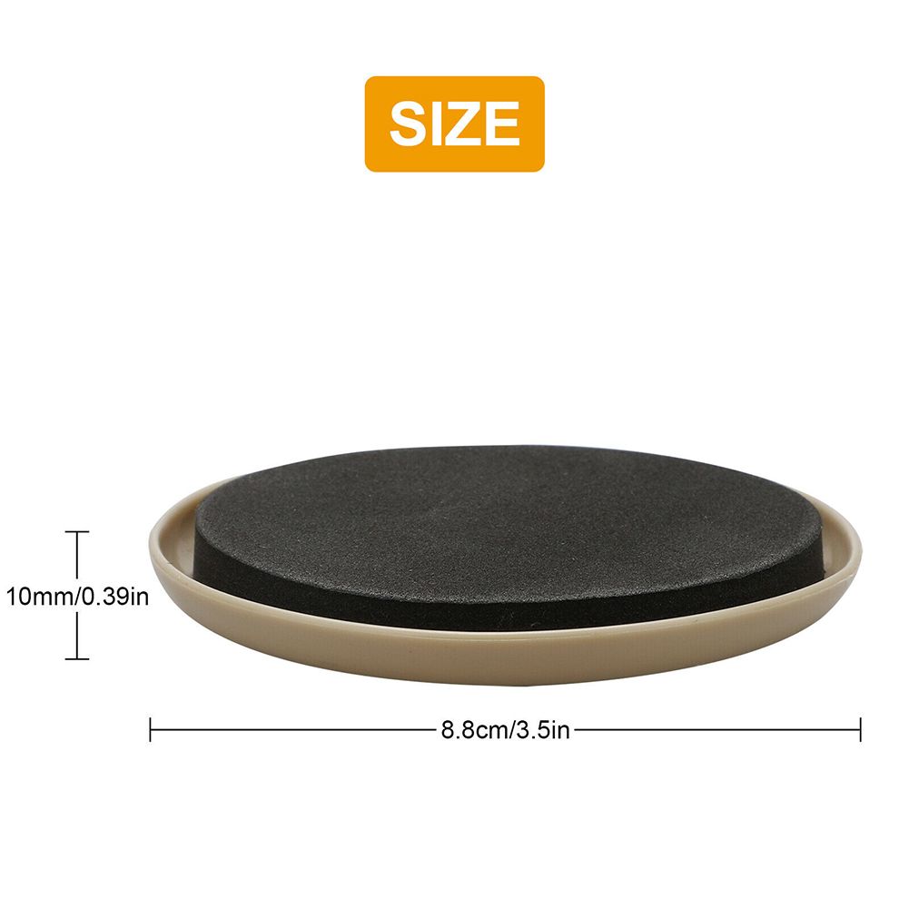 16Pcs 3.5 inch Round Carpet Furniture Sliders for Carpeted and Hard Floor Surface view 6