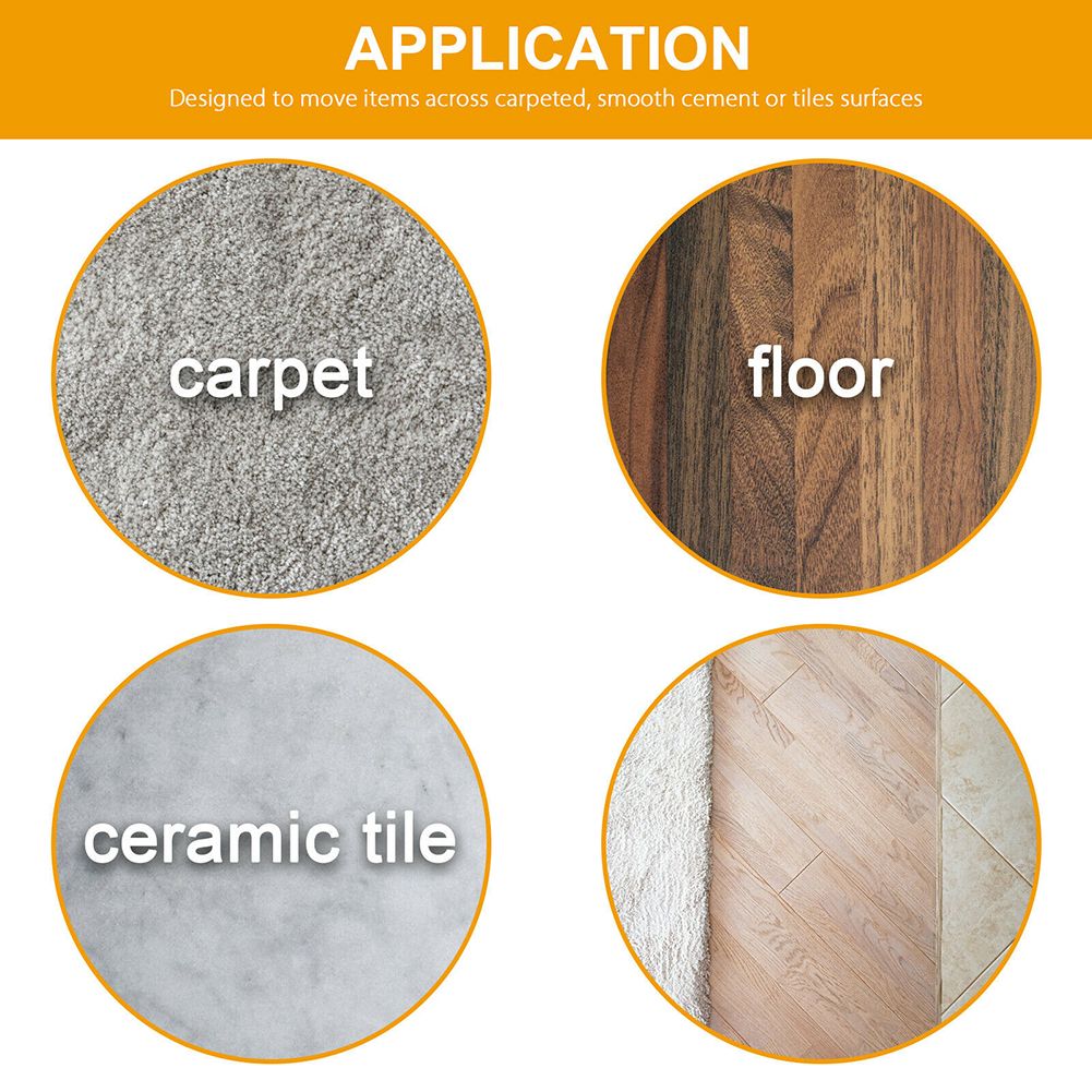 16Pcs 3.5 inch Round Carpet Furniture Sliders for Carpeted and Hard Floor Surface view 7