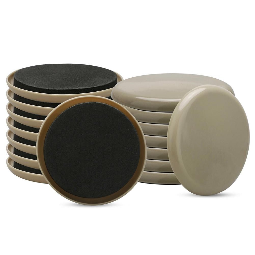 16Pcs 3.5 inch Round Carpet Furniture Sliders for Carpeted and Hard Floor Surface view 9