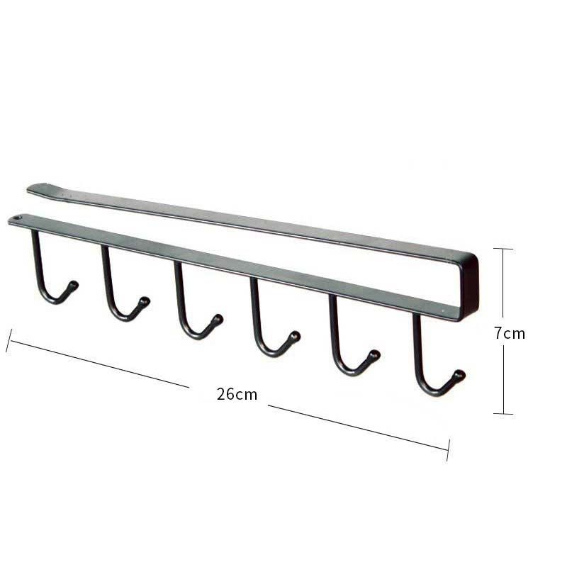 Cup Board Hanging Hook Cabinet Glass Mug Holder Rack Organizer Home Kitchen view 2