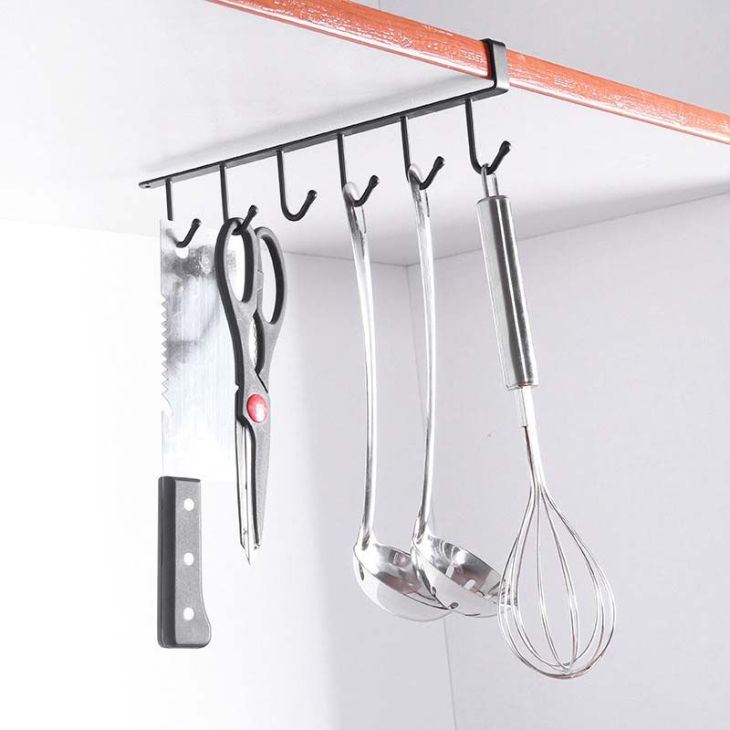Cup Board Hanging Hook Cabinet Glass Mug Holder Rack Organizer Home Kitchen view 3
