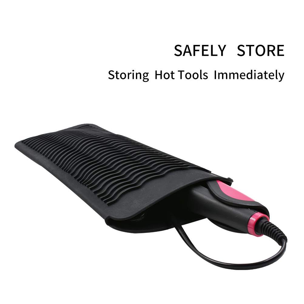 Silicone Heat Resistant Travel Mat Pouch for Curling Iron Hair Straightener view 7