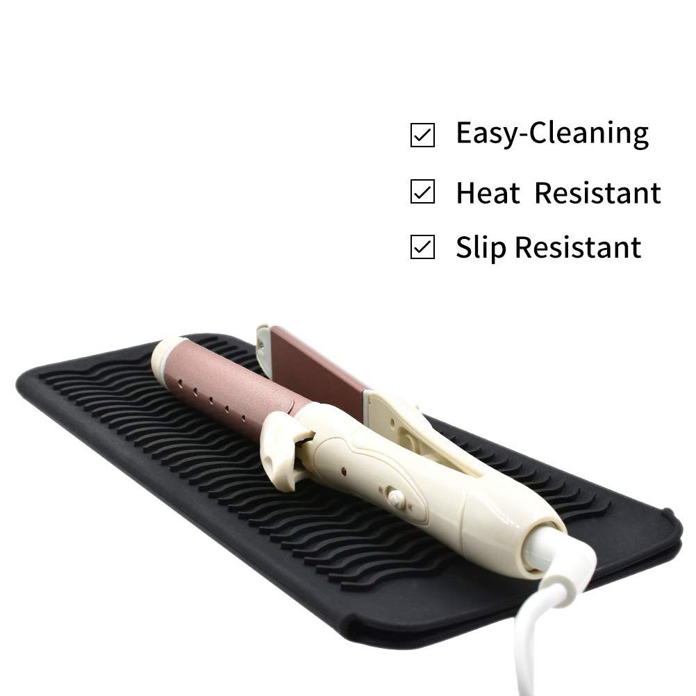 Silicone Heat Resistant Travel Mat Pouch for Curling Iron Hair Straightener view 8