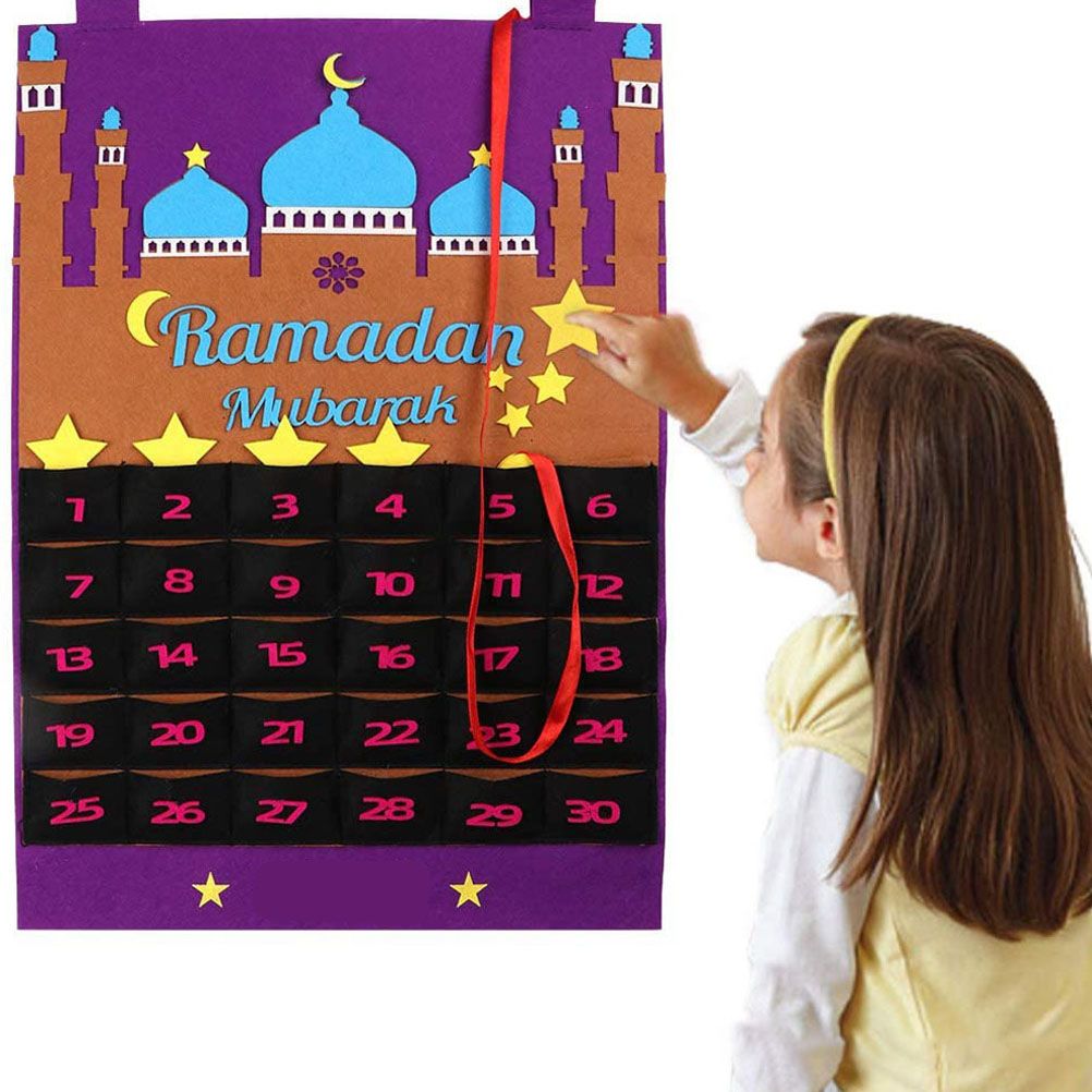 Eid Mubarak Countdown Calendar Felt Eid Mubarak Advent Calendar Ramadan Party view 2