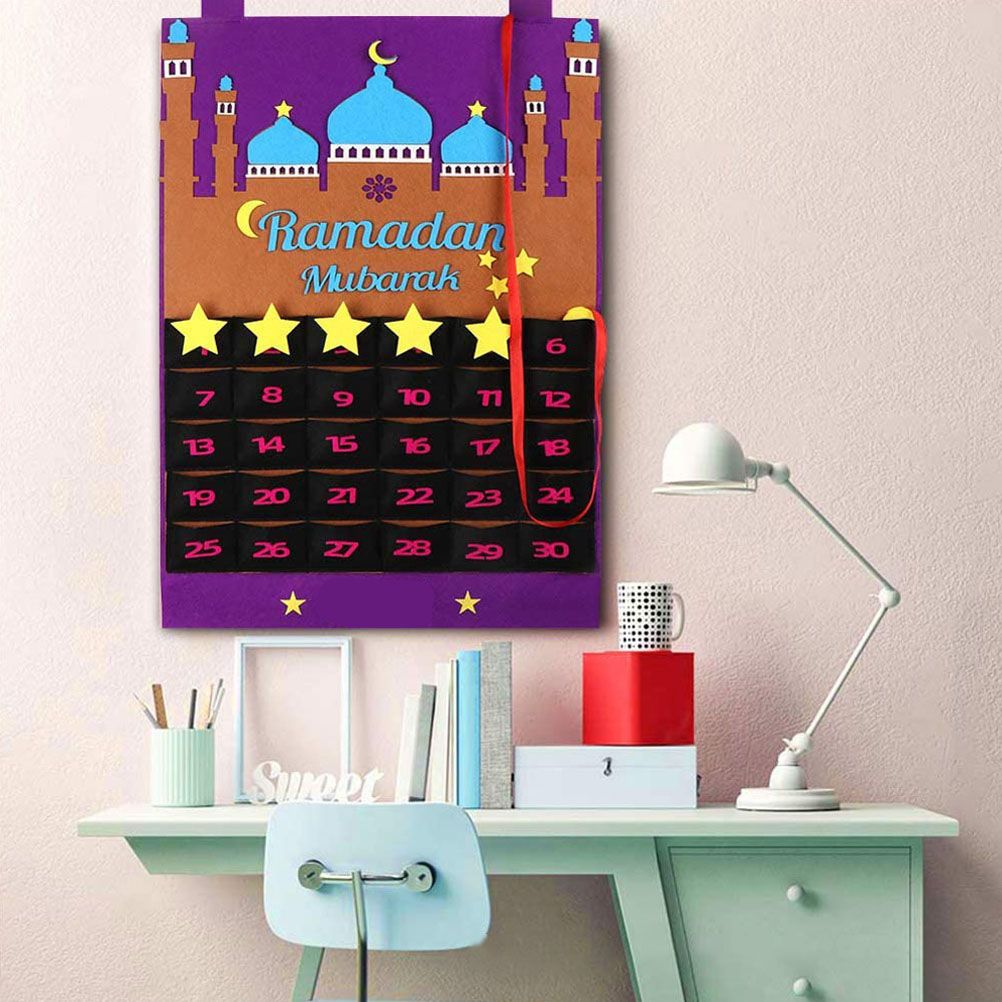 Eid Mubarak Countdown Calendar Felt Eid Mubarak Advent Calendar Ramadan Party view 7