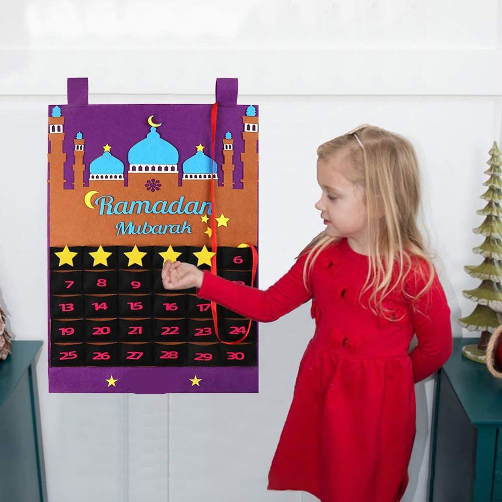 Eid Mubarak Countdown Calendar Felt Eid Mubarak Advent Calendar Ramadan Party view 8