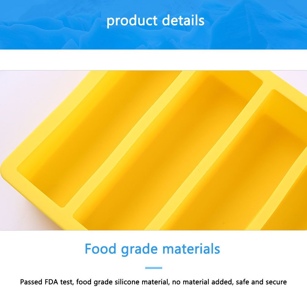 Rectangular Ice Mould Silicone Ice Cube Trays Kitchen Ice Cube Mold view 5