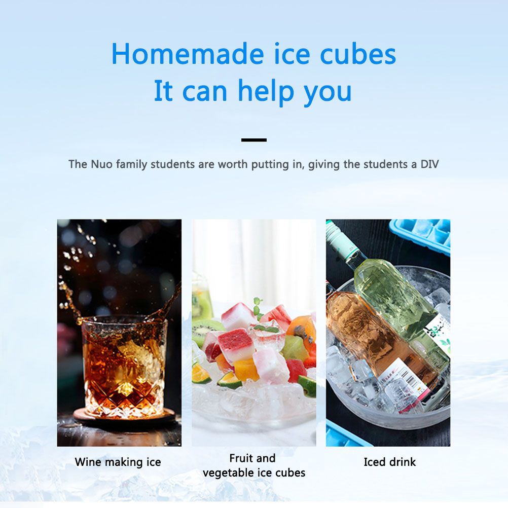 Rectangular Ice Mould Silicone Ice Cube Trays Kitchen Ice Cube Mold view 15