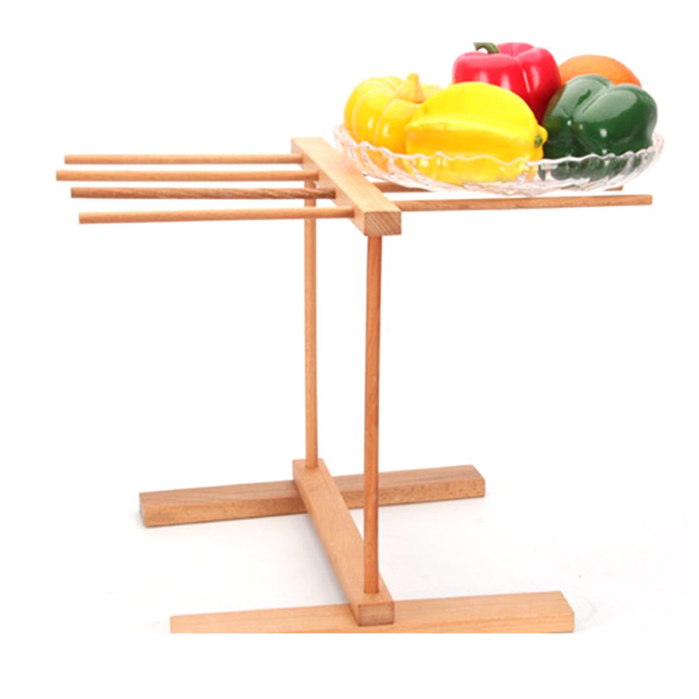 Collapsible Wooden Pasta Drying Rack Beechwood Noodle Spaghetti Holder view 3