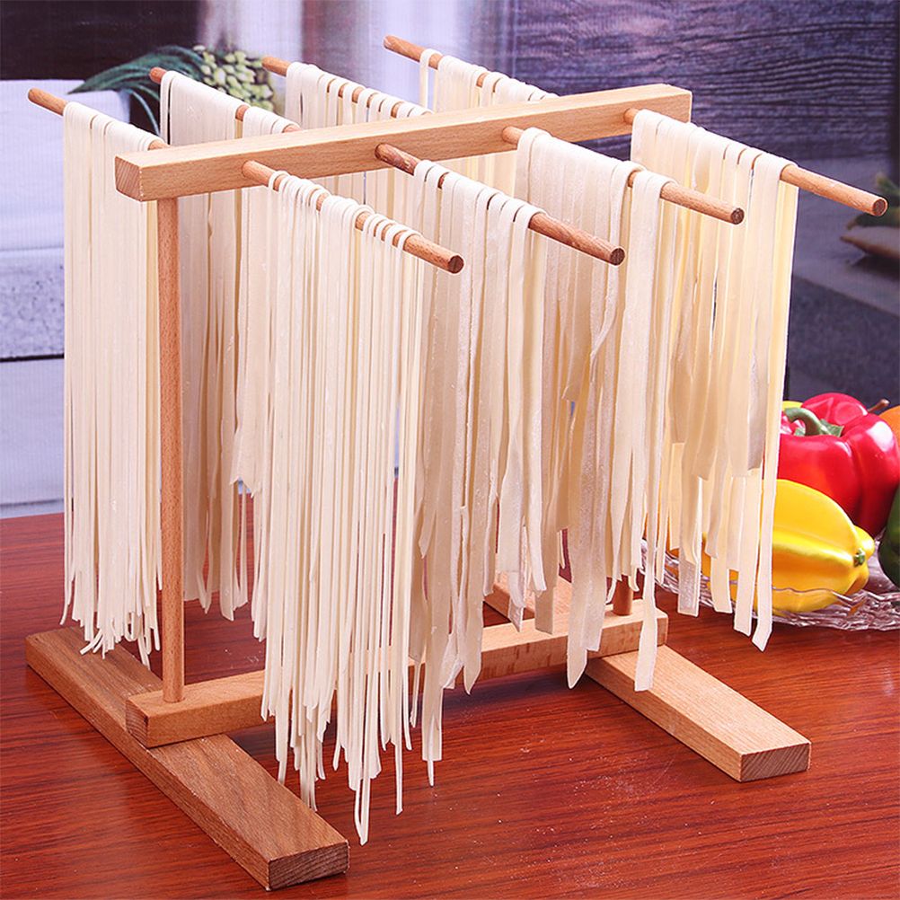 Collapsible Wooden Pasta Drying Rack Beechwood Noodle Spaghetti Holder view 7
