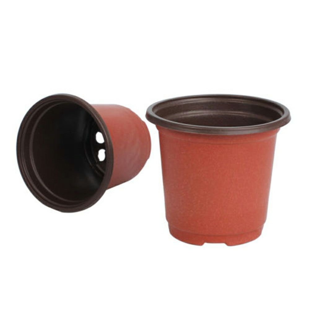 100PCS Plant Flower Pots Plastic Flower Pots Outdoor Living Garden Nursery view 2