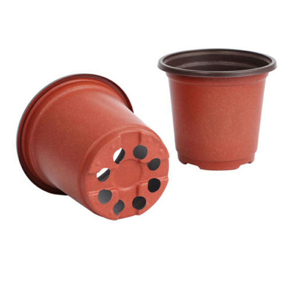 100PCS Plant Flower Pots Plastic Flower Pots Outdoor Living Garden Nursery view 6