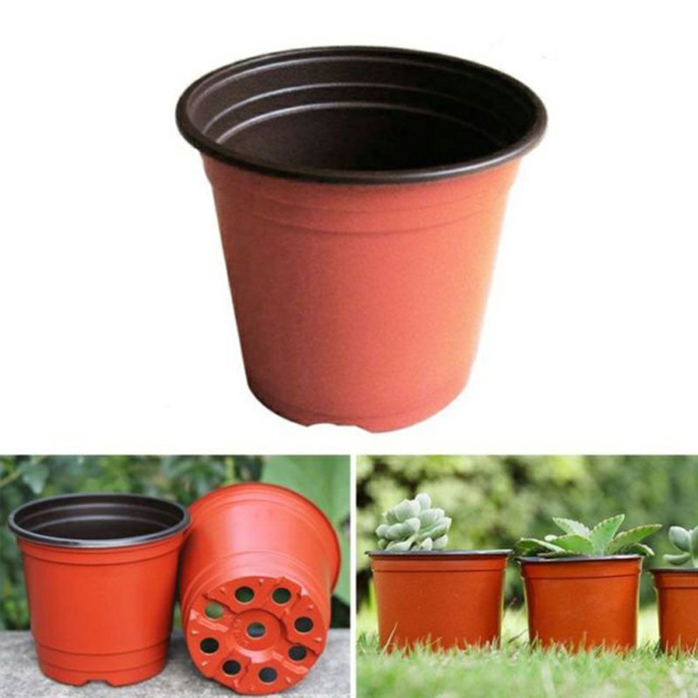 100PCS Plant Flower Pots Plastic Flower Pots Outdoor Living Garden Nursery view 8
