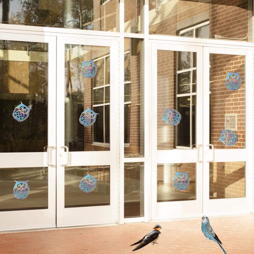 10pcs Anti Collision Alert Stickers Bird Repellent Film Bird Reflective Window view 4