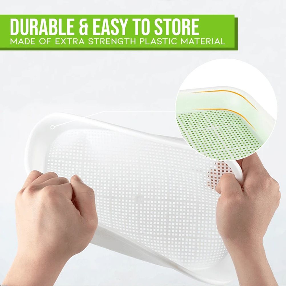 Double Layer Seedling Tray Hydroponic Nursery Tray Garden Seedling Pots view 9