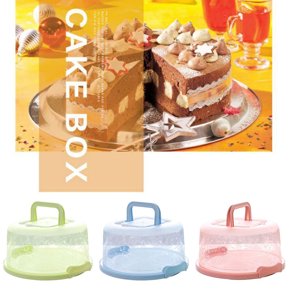 Portable Cupcake Carrier Food Preservation Boxwith Handle Transparent Cake Box view 5