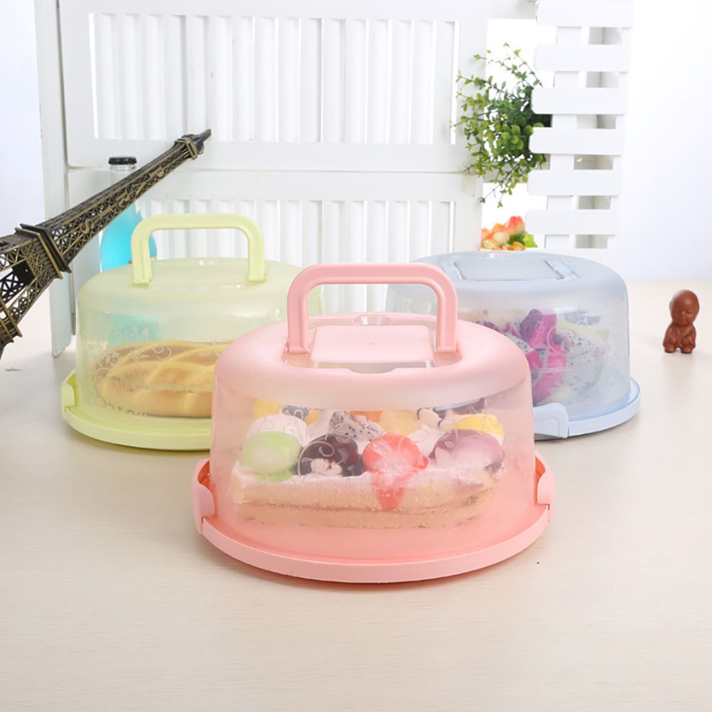 Portable Cupcake Carrier Food Preservation Boxwith Handle Transparent Cake Box view 7