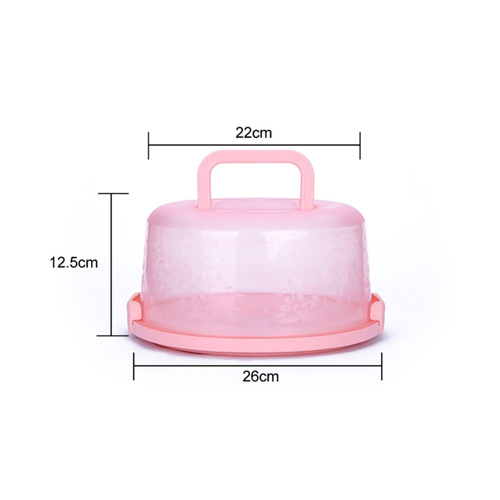 Portable Cupcake Carrier Food Preservation Boxwith Handle Transparent Cake Box view 2