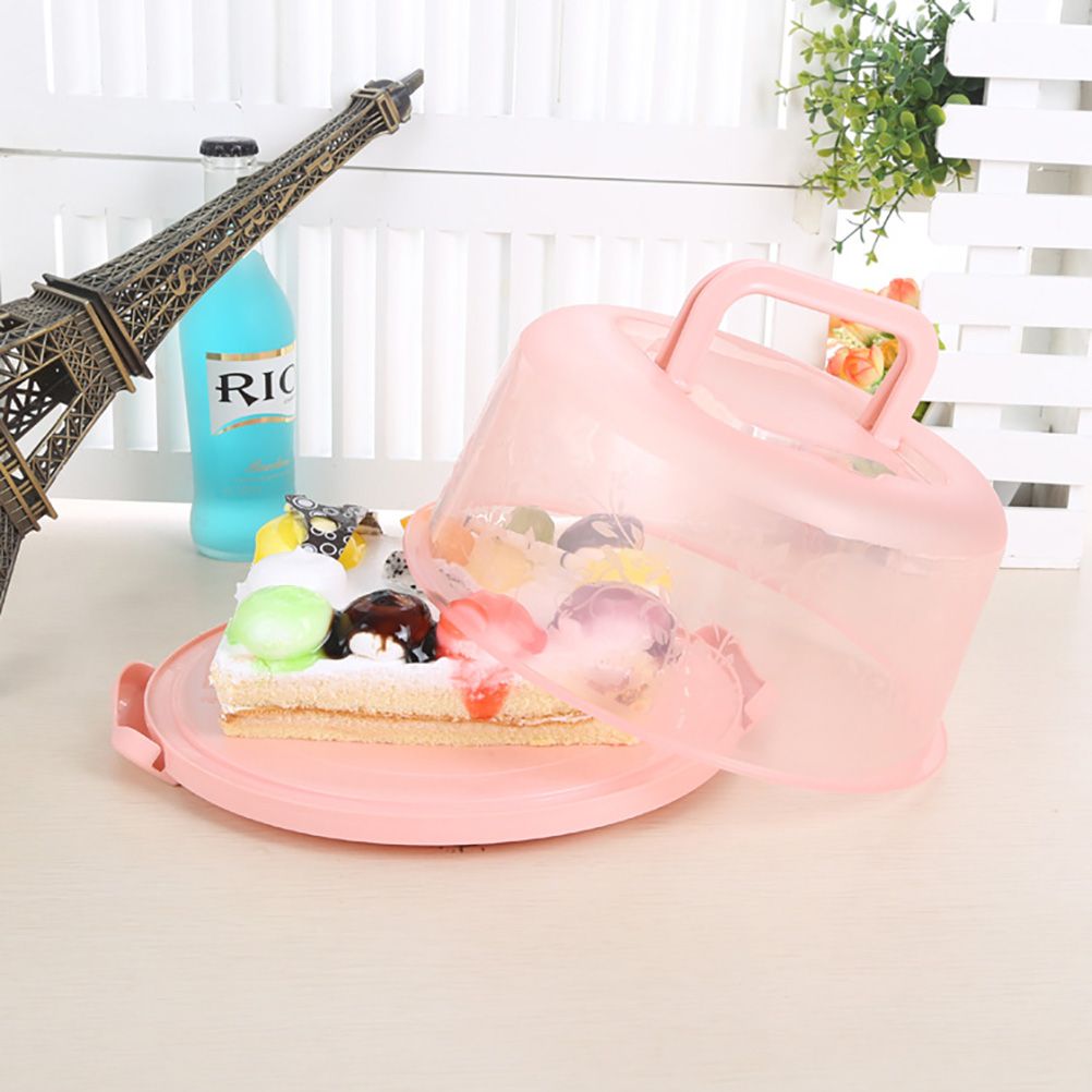 Portable Cupcake Carrier Food Preservation Boxwith Handle Transparent Cake Box view 6