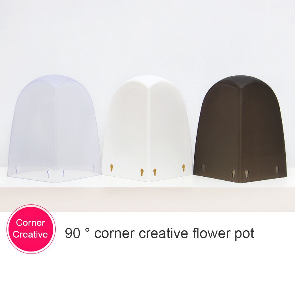 Corner Wall Mounted Flowerpot Self Watering Flower Pot Plastic Plant Pot view 3