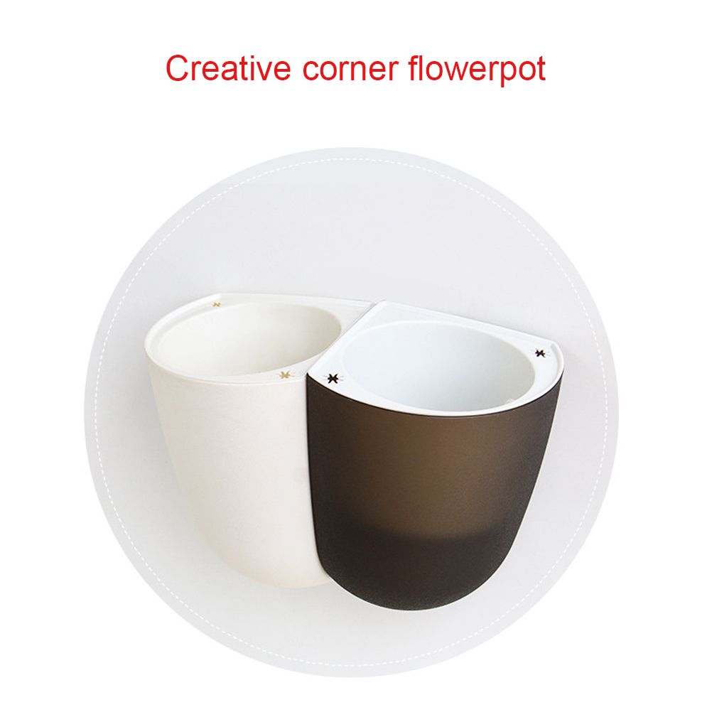 Corner Wall Mounted Flowerpot Self Watering Flower Pot Plastic Plant Pot view 4