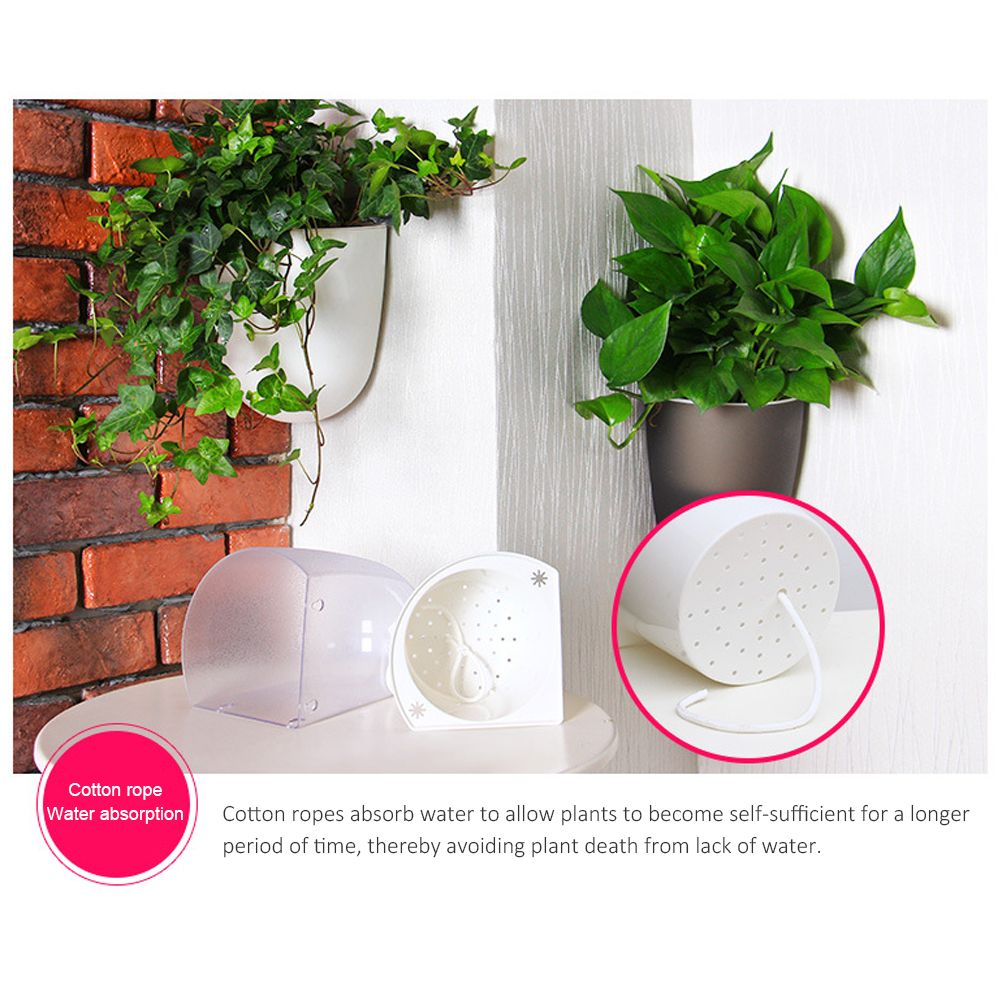 Corner Wall Mounted Flowerpot Self Watering Flower Pot Plastic Plant Pot view 5