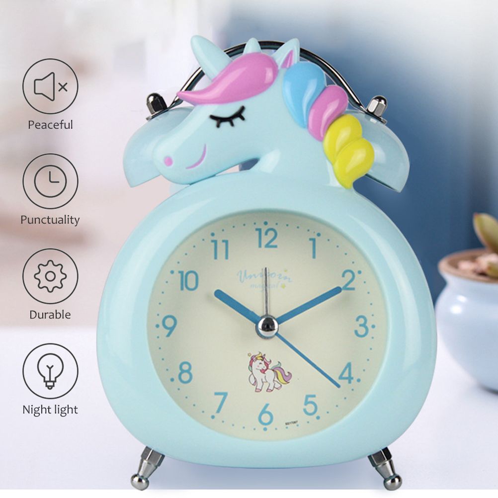 Cute Cartoon Alarm Clock Kids Students Bell Alarm Clock Child Desk Table Clock view 4