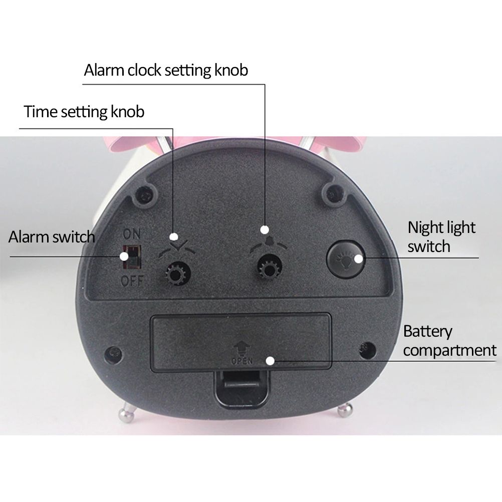 Cute Cartoon Alarm Clock Kids Students Bell Alarm Clock Child Desk Table Clock view 5