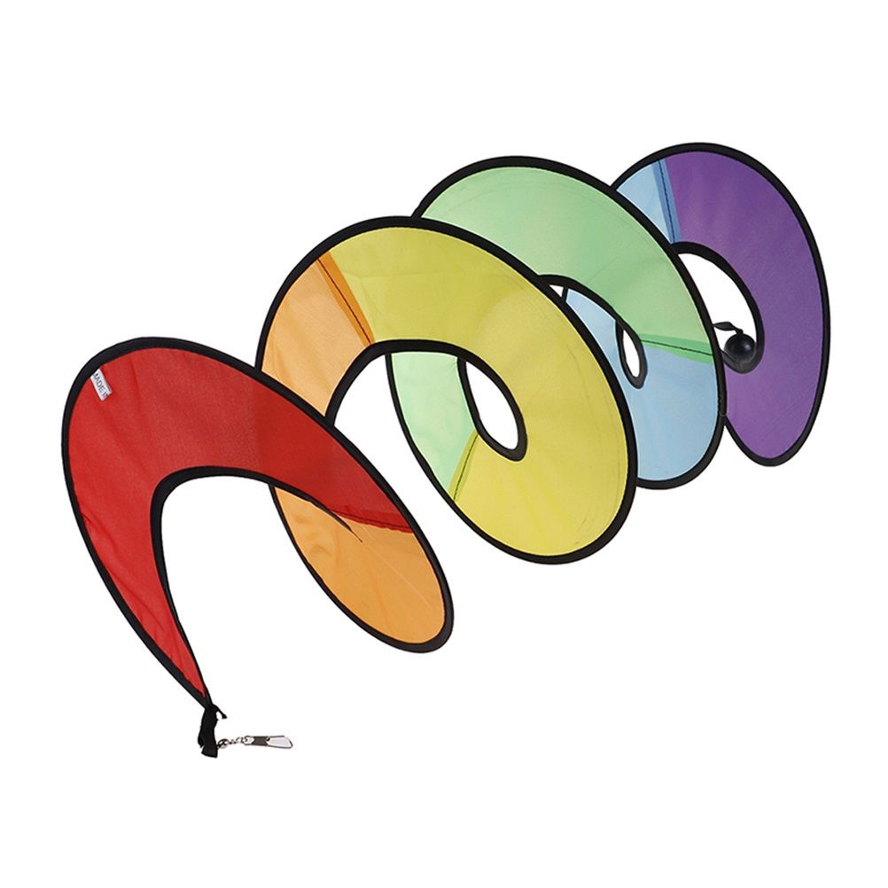 Spiral Rainbow Wind Strip Windmill Colorful Wind Chime for Garden Home Outdoor view 3