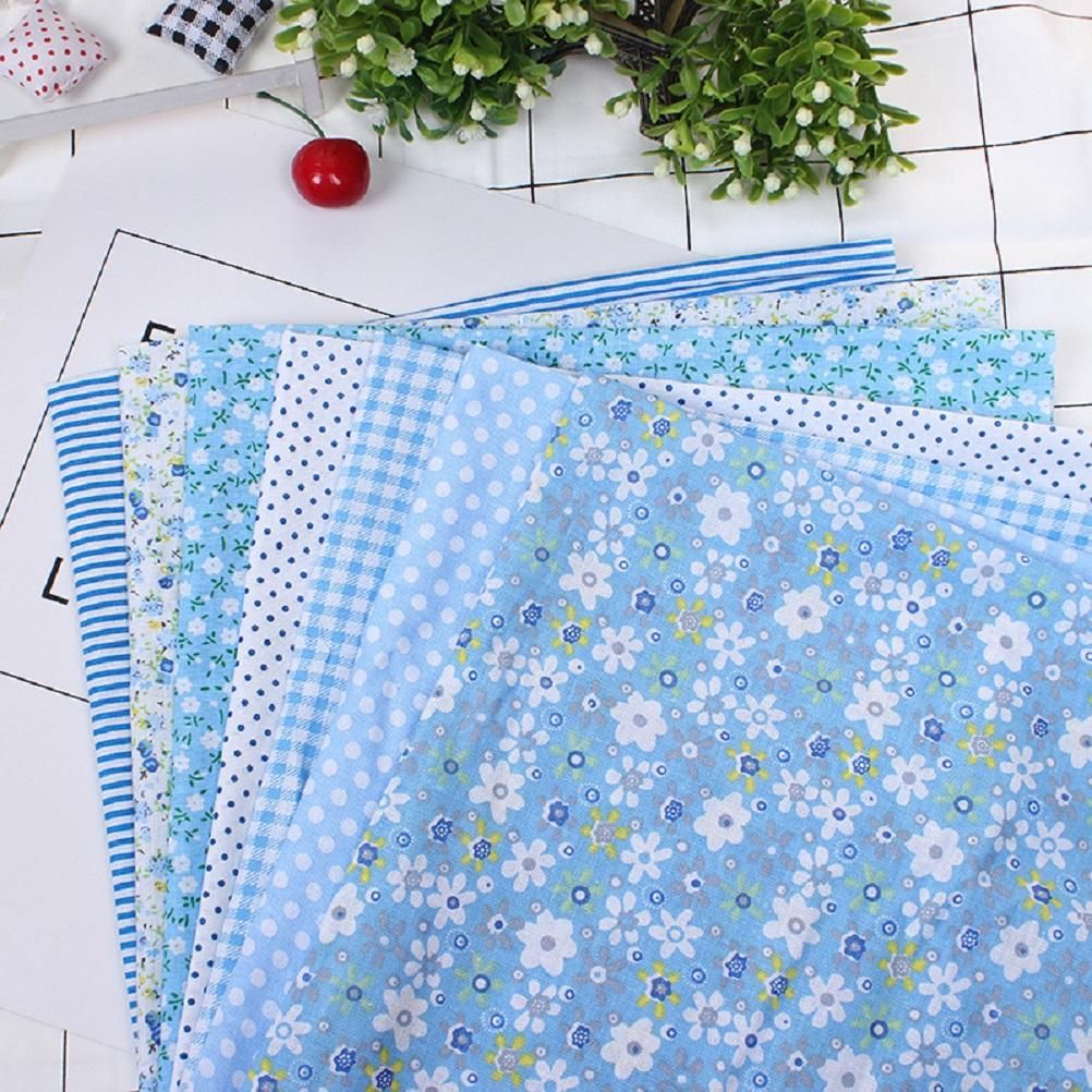 7Pcs Assorted Fat Quarter Bundle Quilt Quilting Cotton Fabric Sewing DIY Set — image 1
