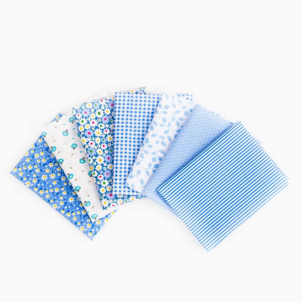 7Pcs Assorted Fat Quarter Bundle Quilt Quilting Cotton Fabric Sewing DIY Set view 5