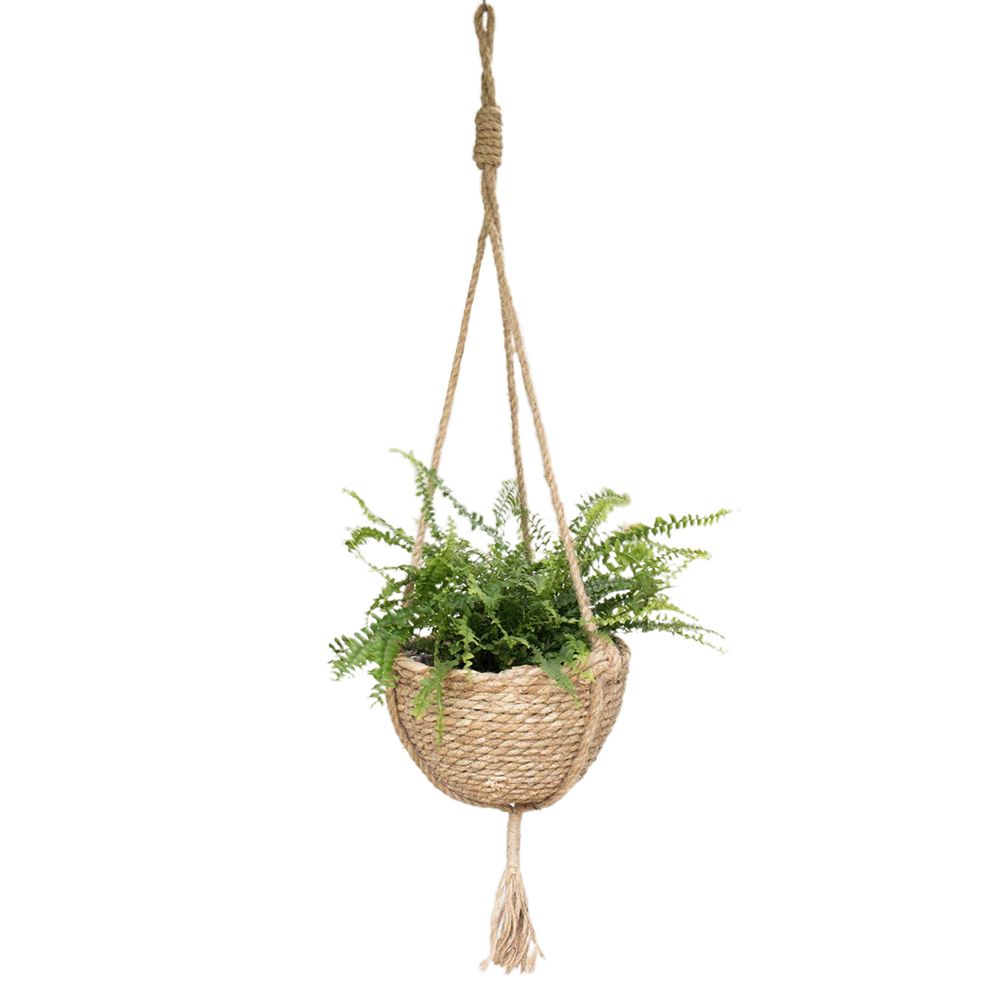 Natural Hanging Seagrass Plant Baskets Dural Layer Flower Planting Basket view 8